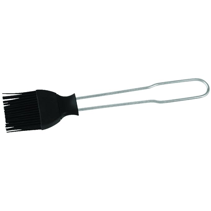Fackelmann Backpinsel, Küchen-Pinsel mit Silikon-Borsten, hochwertiger Bratpinsel (Farbe: Silber/Schwarz), Menge: 1 Stück