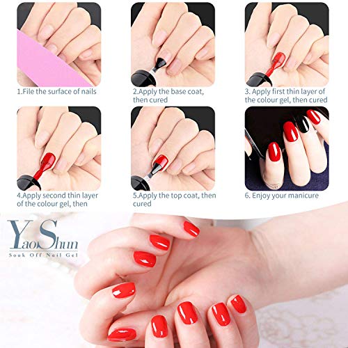 YaoShun Gel Nail Polish - Temperature Color Changing Gel Starry Night Series UV Gel 8ml Each Gift Box, Soak Off Nail Gel Color Gel Polish Manicure Nail Art Kit at Home