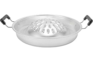 Thai Korean BBQ Grill Pan, Aluminum 2 in 1 Hot Pot Grill Charcoal Pan Non Stick for Indoor Outdoor Cooking (30cm/11.81in Orig