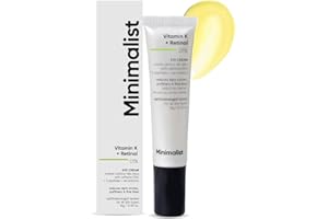 Minimalist Caffeine Eye Cream with Retinal & Vitamin K for Dark Circles, Puffiness, Bags Under Eyes, Wrinkles & Fine Lines | 