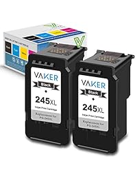 Vaker - Cartucho de tinta remanufacturado de repuesto para Canon PG-245XL CL-246XL PG-243 CL-244, utilizado en Canon PIXMA MG2520 MG2920 MG2922 MG2924 MG2420 MG2522 MG3022 MG2555 MX492 (1 negro, 1 tri-color)