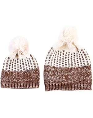 Mom And Baby Winter Warm Knitted Crochet Cap Knit Beanie Ski Hat