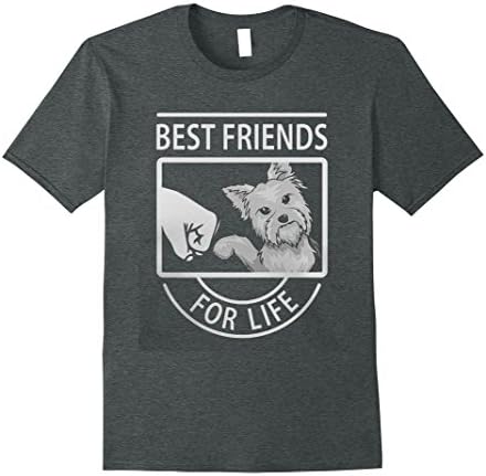 Mens BEST FRIENDS FOR LIFE PET LOVER TEE SHIRT MAN 2XL Dark Heather