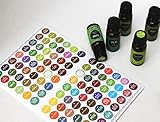 Bottle Cap Stickers/ labels For Essential Oils by Edens Garden