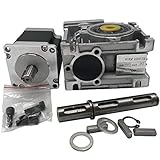 Nema23 Worm Gear Stepper Motor L56MM 3A Gearbox Ratio 7.5:1 10:1 15:1 20:1 30:1 Speed Reducer for CNC Router (30:1)