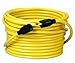 Coleman Cable 09208 NEMA L5-20P to L5-20R 12/3 SJTW 300-Volt Extension Cord, 50-Foot, Yellow primary