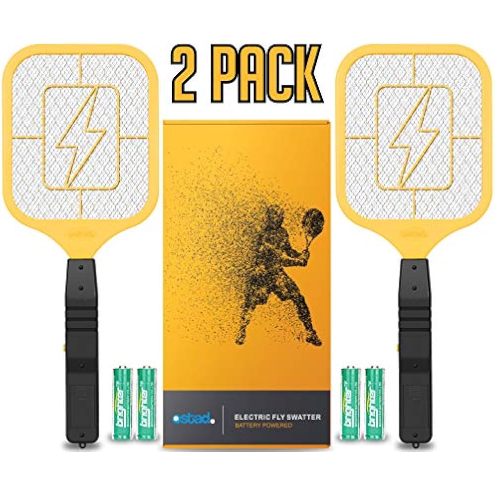 Bug Zapper Racket Electric Fly & Mosquito Swatter Mini Handheld Battery 2 eBay