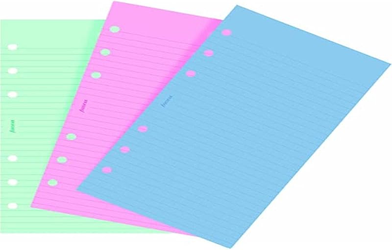 Filofax Personal Ruled Notepaper Fashion Coloured 30 leaves 95x171mm