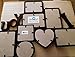 I Love You Picture frame Puzzle Collage frame, Dimensional, Holds 8 Photos, Easy to Hang, Black Nice Finish! Memory Keepsake! puzzle design collage, modern art.