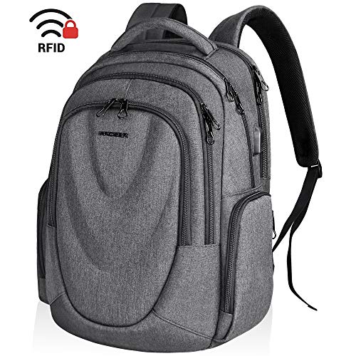 KROSER Travel Laptop Backpack 17.3 Inch Molded Front Panel Large