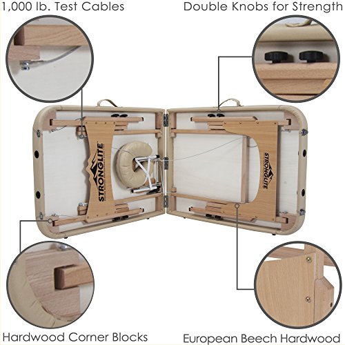 STRONGLITE Portable Massage Table Package Olympia - All-In-One Treatment Table w/ Adjustable Face Cradle, Pillow, Half… - Image 2