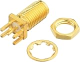 Eightwood SMA Jack Female Bulkhead Solder .062in End Launch Connector WLAN Wifi view 4