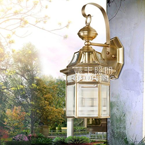 GYY Light Illuminated Copper Wall Lights Terrace-Mun Tau Decorate The Walls Of The Lamp H 52Cm W22Cm