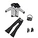 E-TING 2 Set Fashion Doll Clothes Casual Wear Coat Tops Blouse Pants Trousers Red Dress Handbag Shoes for Barbie Dolls