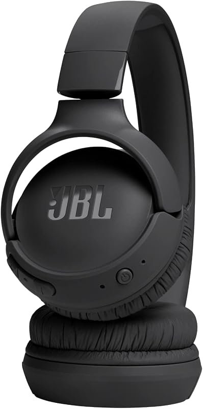 Fones de ouvido jbl tune 520bt sem fio bluetooth, 57 horas de reprodução com graves puros, dobráveis, preto