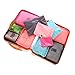 Cocoly 7pcs travel Organizers Packing Cubes Luggage Organizers Compression Pouches rosy