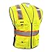 KwikSafety CLEARANCE | BIG KAHUNA Class 2 ANSI Safety Vest OSHA High Visibility Reflective Stripes Heavy Duty Mesh Pockets and Zipper Hi-Vis Construction Work Hi-Viz Surveyor Mens Yellow 2XL/3XL