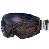 OutdoorMaster Ski Goggles PRO - Frameless, Interchangeable Lens 100% UV400 Protection Snow Goggles for Men & Women ( Black Frame VLT 24% Orange Lens with REVO Silver and Free Protective Case )