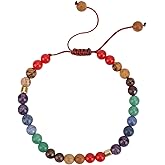 Chakra Bracelet, Dainty Women 7 Chakra Crystals Stones Spiritual Bracelet Beaded Bulk Stylish Colorful Jewelry Accessory for Women Friend Mom Wife