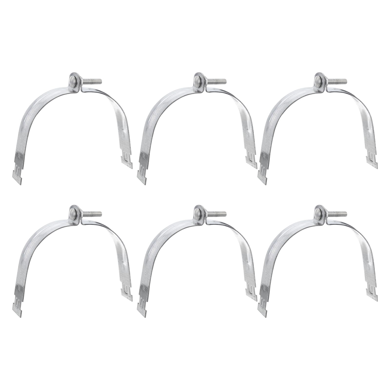 uxcell 4-1/2" EMT Strut Clamps Steel for Rigid Conduit and Pipe 6Pcs Universal EMT Strut Clamps with Bolt and Nut for Rigid Conduit and EMT
