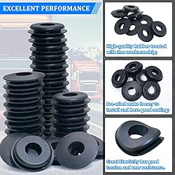 Yiachuii 20 PCS Glad Hand Seals, YiaChuii Black