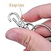 Awpeye 120PCS Swivel Lanyard Snap Hook, Metal Lobster Clasp with Key Rings Bulk