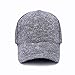 JOOWEN Unisex Knitted Textured Baseball Cap Soft Adjustable Solid Hat (Grey)