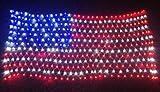 PYSICAL 6.5ft×3.2ft Led Flag Net Lights of The United States,for Festival,Holiday,Garden,Indoor Decoration