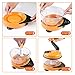 MIGECON Kitchen Manual Food Processor Meat Mincer Vegetable Chopper with Hand Crank and 3 Blades Orange Color