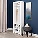 Prepac Entryway Organizer with 2 Coat Hooks, Coat Rack Hall Tree with 9 Cubbies for Shoe Storage, Furniture for Entryway with 1 Upper Shelf, 23.5” W x 72.5” H x 13” D, White