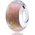 GUAIHAODE Murano Glass Charms for Pandora Bracelets Authentic 925 Sterling Silver Charms for Bracelets Glass Charms fit Pandora Style Bracelet for Women