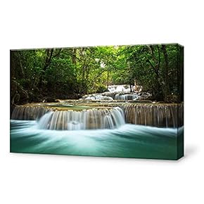 Canvas Wall Art for Living Room,Bedroom Home Artwork Paintings Waterfall Landscape Ready to Hang - 12x18 inches