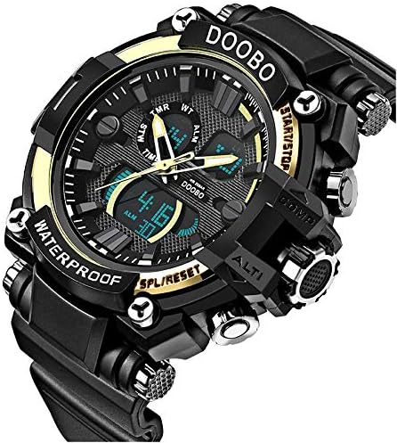 SPYN Analogue Digital Chronograph Multifunction Watch Black Dial Men's Watch - I045