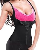 Gotoly Lumbar Back SUPPORTS, Waist Trainer Corset For Weight Loss Vest With Zip & Hook (Small, Black(Tummy Tuck))
