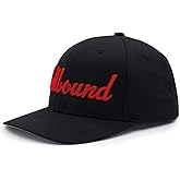 Hellbound 6-Panel Men's Cap – Baseball Hat w/Curved Bill, Front & Back Red Embroidery Design, True Fit Streetwear Style