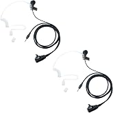 Klykon 2-Pack Acoustic Tube Earpiece Compatible with Cobra MicroTalk 1-Pin | 2-Pack, Covert Acoustic Tube, in-line PTT mic, Compatible with Cobra CXT195 PX655 CX112 1-Pin