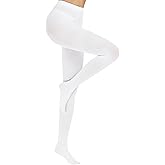 Luxdovi Women's Ultra Soft 80 Denier Tights Opaque Solid Color High Waist Pantyhose Footed Stockings Tights