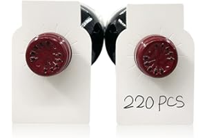 220 Count Disposable Double Sided Wine Bottle Tags, Paper Wine Cellar Labels for Wine Racks and Cellars (220-Pack)