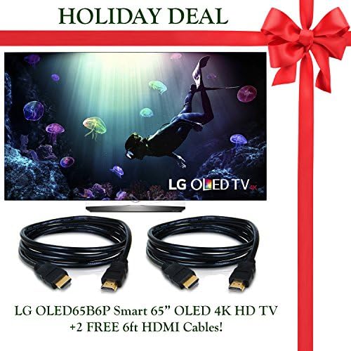 Holiday Deal Brand New! LG OLED65B6P Flat 65" Inch Smart HDTV 2160p 4K TV + 2 HDMI 6ft Cables! Complete 3 Piece Bundle!