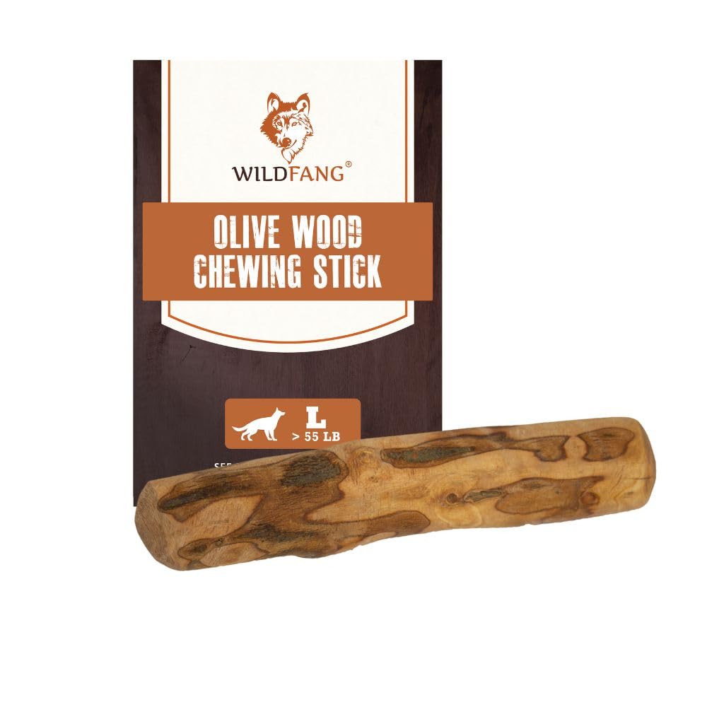Wildfang® Olive Wood Dog Chew, Large - Tough Dog Chew Toys for Aggressive Chewers, Puppy Chews Sticks for Teething, Training for Chewing Muscles, Olive Sticks for Dogs (Over 25kg)