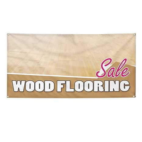 Amazon Com Vinyl Banner Sign Wood Flooring Sale 1 Business For