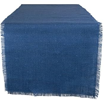 DII 100% Jute, Rustic, Vintage Table Runner, for Parties, BBQ's, Everyday, Holidays Use, 15x48, Nautical Blue, Solid