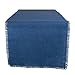DII Jute Burlap Collection Kitchen Tabletop, Table Runner, 15x48, Solid Nautical Blue