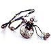 Essential Oil Pendant, UPmall Aroma Fragance Colored Glaze Pendant With Adjustable Chain Perfume Essential Oil Diffuser, Gift Wrap, 1 Free Transfer Dropper Pipette and Extra Free Cork Baroque