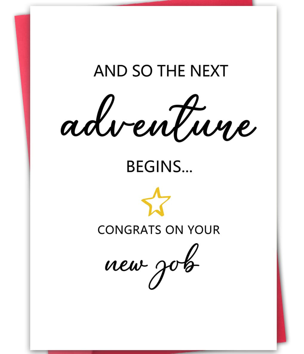 Photo 1 of ATTLVV Funny New Job Card for Women Men, Happy New Job Gift Card for Coworker Boss, Leaving Farewell Cards for Him Her, Goodbye Gifts for Coworkers