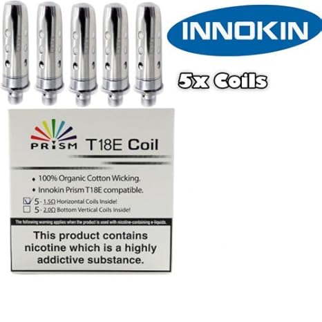 Innokin PRISM T18E/T22E Ersatzspule 1,5 Ohm (Packung von 5) Enthält Kein Nikotin