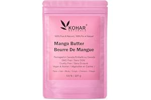 Pure Mango Butter – 100% Natural, Unscented, Moisturizing Butter. Use alone or in DIY Skin & Hair care recipes – Body butter,