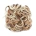 Messy Curly Combs Hair Bun Extensions Easy Stretch Hair Dish Chignon Clip in Updo Hairpiece Ponytail Scrunchy Accessory for Women 95g Light Auburn Mix Bleach Blondethumb 1