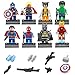 DEGAMI 8pcs Superhero Mini Building Block Action Figures - Mini Super Heroes Figures with Accessories - Super Heroes Set Building Blocks - Building Blocks Brick DIY Toys Children