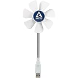 ARCTIC Breeze Mobile - Mini USB Desktop Fan with Flexible Neck I Portable Desk Fan for Home, Office I Silent USB Fan I Fan Speed 1700 RPM - White